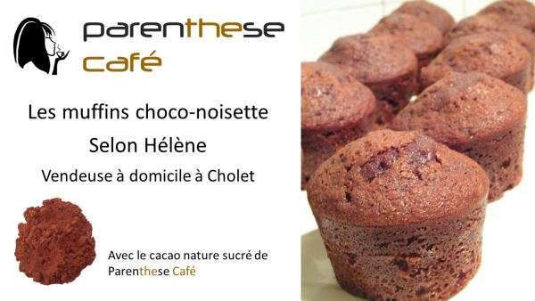 Les muffins choco-noisette d'Hélène 1 Muffins choco - noisette selon Hèlène - VDI Parenthese Café