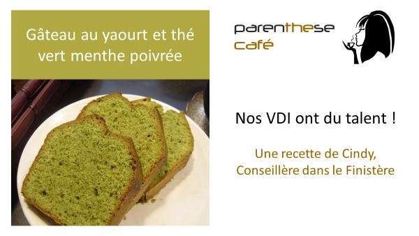 Le Gateau Au Yaourt Et The Vert A La Menthe Selon Cindy