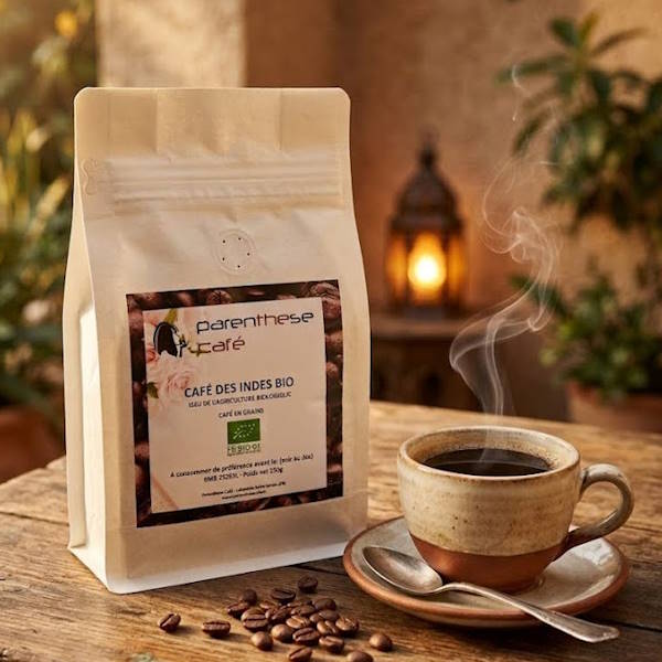 Café en grains Indes Malabar Bio Parenthese Café
