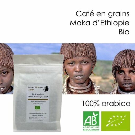 Café en grains Moka d'Ethiopie Bio - Parenthese Café
