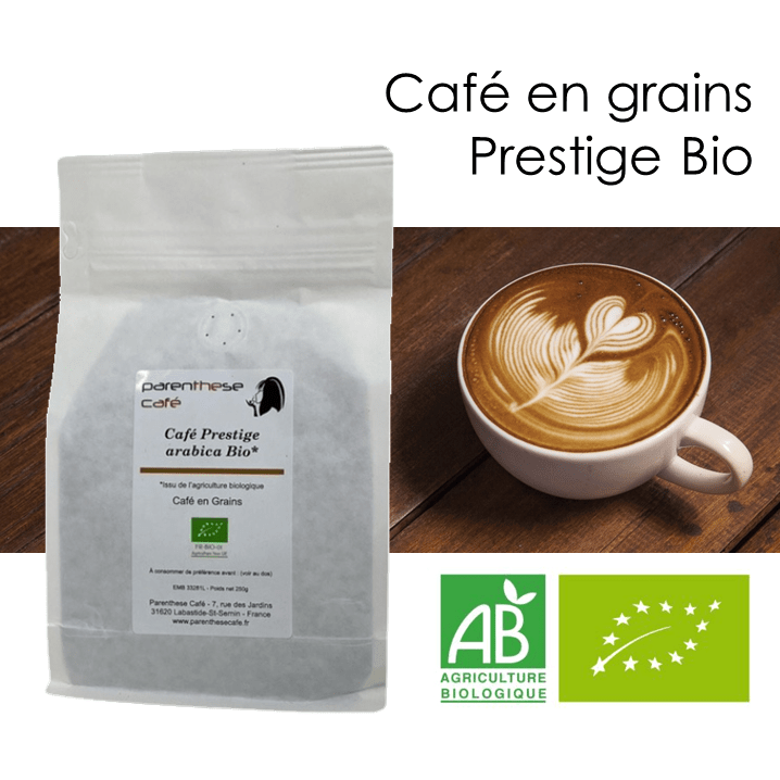 Café en grain bio torréfaction lente pour un café puissant et équilibré