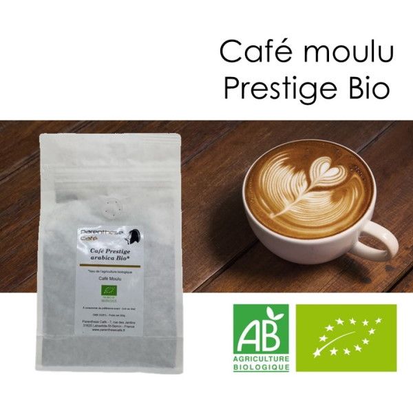 Café moulu Prestige Bio - Vente directe Parenthese Café