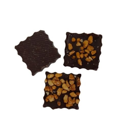 Carrés Bio - Chocolat noir, amandes caramélisées et fleur de sel - Parenthese Café
