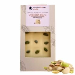 Des gourmandises chocolatées dans ces chocolats artisanaux 15 Chocolat blanc & Pistaches entières Parenthese Café