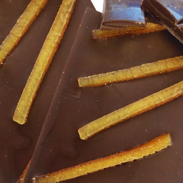 Etui de chocolat noir & Oranges confites 2 Chocolats noir & écorces d'orange confites