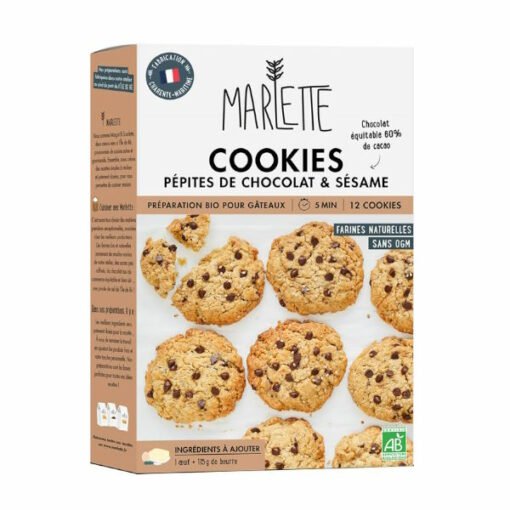 Cookies Pépites de chocolat & Sésame Bio Marlette - Parenthese Café