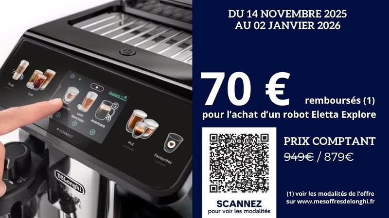 Offre spéciale sur les machines à café 4 Offre spéciale DELONGHI - ELETTA EXPLORE 2025