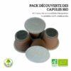 Pack découverte des capsules Bio 2 Pack découverte des capsules Bio - 40 capsules compatibles Nespresso