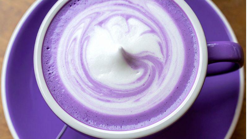 Poudre Ube latte