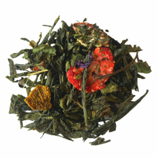 Thé vert Sencha Fraise - Violette Bio - Parenthese Café